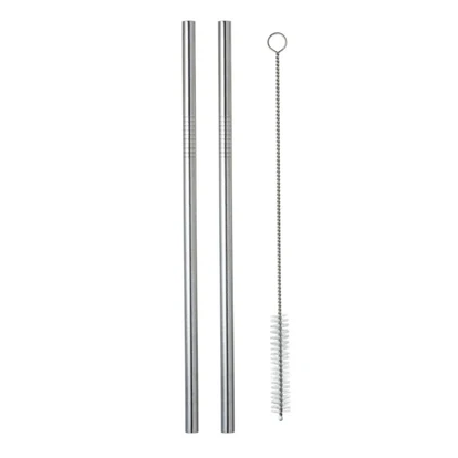 Set Of 2 Stainless Steel Straws