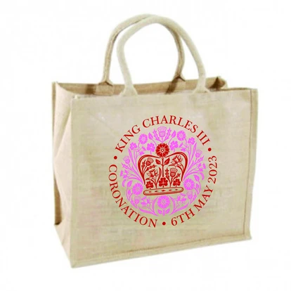 Promotional Printed Coronation Jute Bag