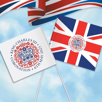 Promotional Coronation Handwaving Flags