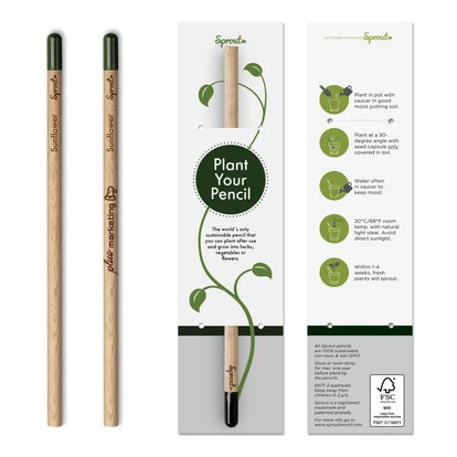 Sprout Pencil Laser Engraving