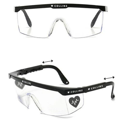 Anti-fog Safety Glasses Black Frame