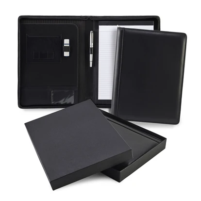 SandRingham Nappa Leather Zipped A4 Conference Pad Holder