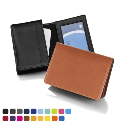 Deluxe Business Card Dispenser With Framed Window Pocket