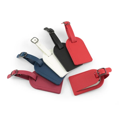 Small Luggage Tag With Security Flap In Recycled Como