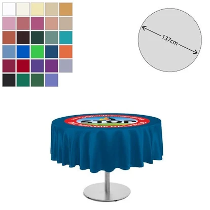 Premium Fabric Tablecloth Round 138cm