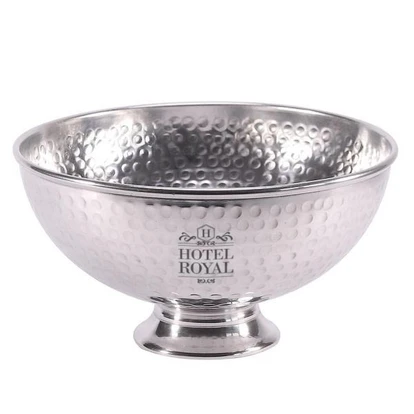 Dimpled Silver Punch Bowl 250mm