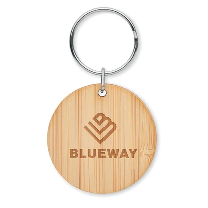 Round Bamboo Key Ring