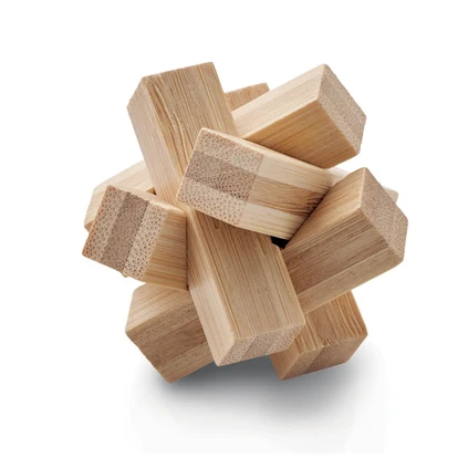 Bamboo Brain Teaser Star Shape