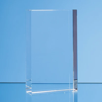 12cm x 8.5cm Optical Crystal Rectangle Award, H or V