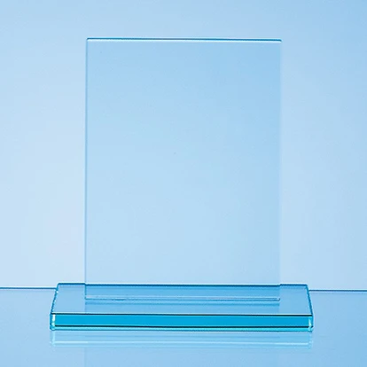 12cm x 9cm x 10mm Jade Glass Rectangle Award