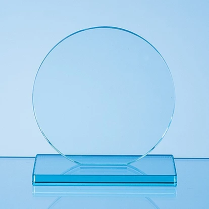 10cm x 10mm Jade Glass Circle Award