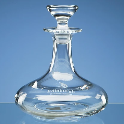 0.75ltr Handmade Round Ships Decanter