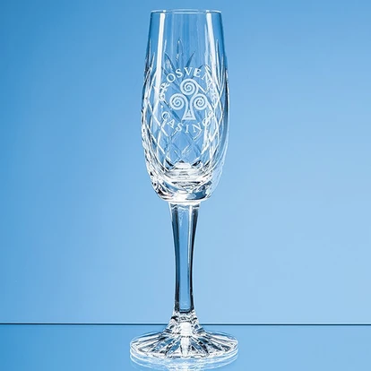 165ml Glencoe Lead Crystal Panel Champagne Flute