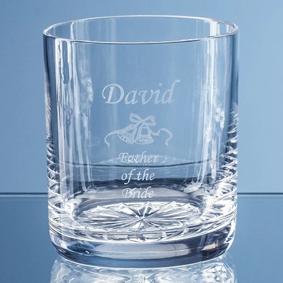 400ml Grosvenor Lead Crystal Whisky Tumbler with Star Cut Base