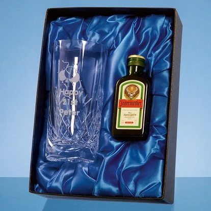 High Ball Gift Set with a 5cl Miniature Bottle of Jagermeister