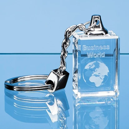 3cm Optical Crystal Keyring