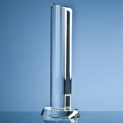 30.5cm Optical Crystal Oval Column Award