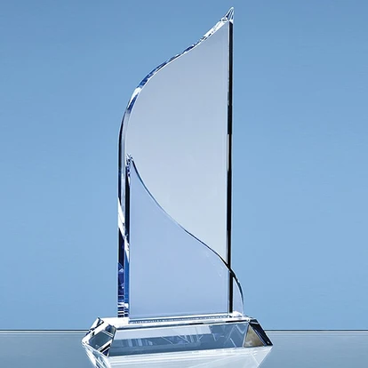 25.5cm Optical Crystal Grand Bleu Award