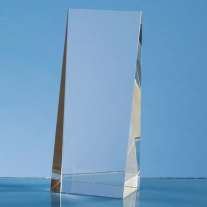 16.5cm Optical Crystal Wedge Rectangle Award