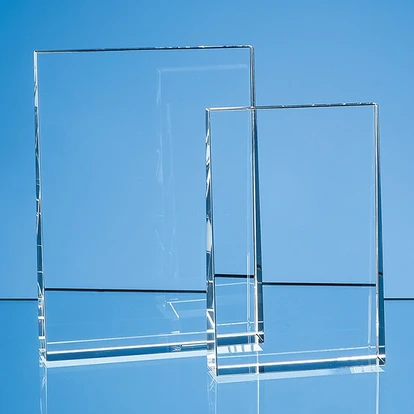 15cm Optical Crystal Vertical Wedge Award