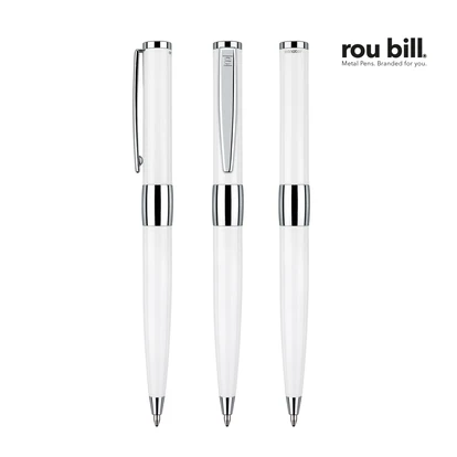 Rou Bill Image White Line Twist Ball Pen