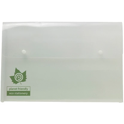 Eco-Eco A4+ 95% Recycled Clear Expanding 2 Stud Wallet