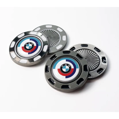 40mm Metal Pokerchip With Removable Golf Ball Marker