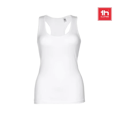 Tirana Women's Sleeveless Cotton T-Shirt White