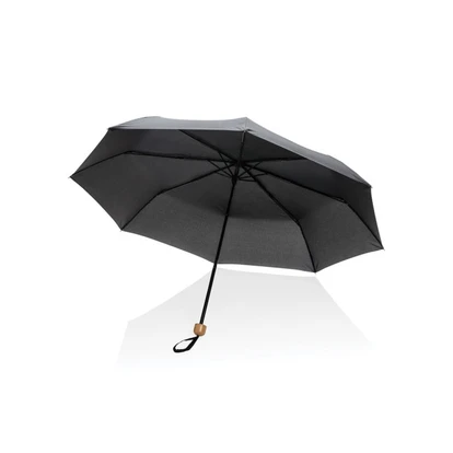 Impact Aware Rpet Pongee Bamboo Mini Umbrella 20.5"