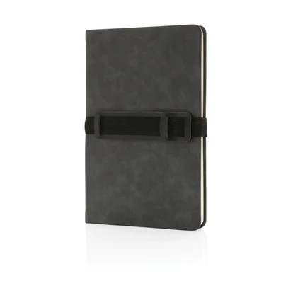 Deluxe Hardcover PU A5 Notebook With Phone And Pen Holder