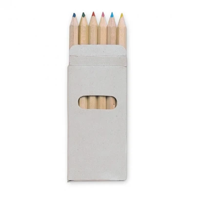 6 Coloured Pencils In Box