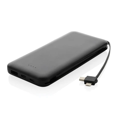 Lockhart RCS Recycled Plastic Powerbank With Integrated Cables 10.000mAh