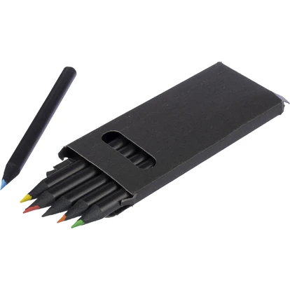 Pencil Set In Recycled Black Carton 6pc