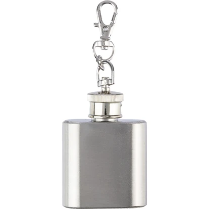 Stainless Steel Hip Flask Keychain 30ml