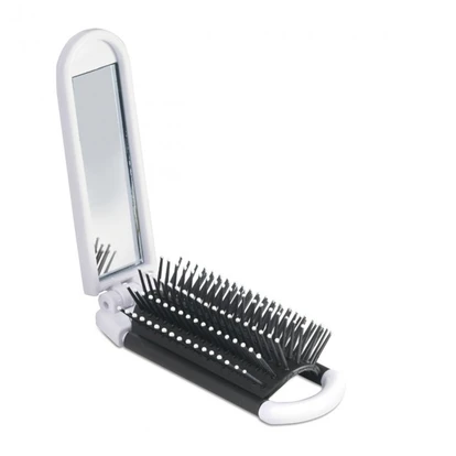 Foldable Hairbrush With Mirror