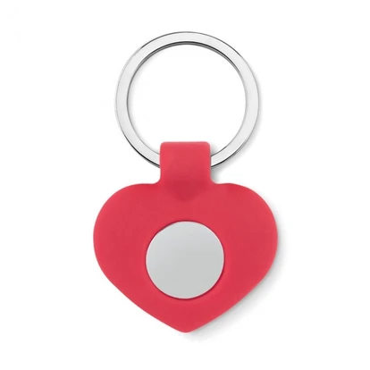 Silicone key ring with token