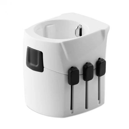 3-pole travel plug for travellers from Europe (Schuko standard)