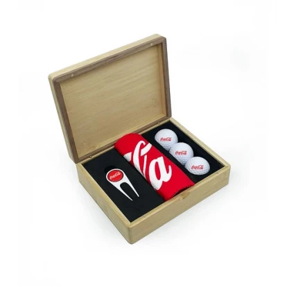 Hinged Magnetic Bamboo Revo Golf Presentation Box