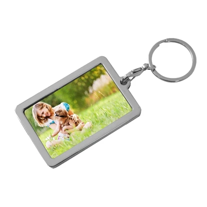 Brushed nickel Metal Keyring