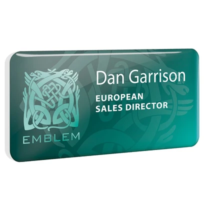 Personalised plastic name badge