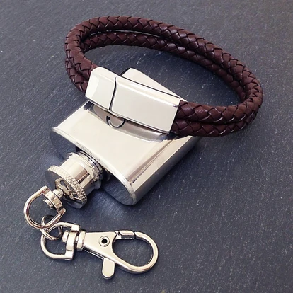 Brava Mens Brown Leather Bracelet