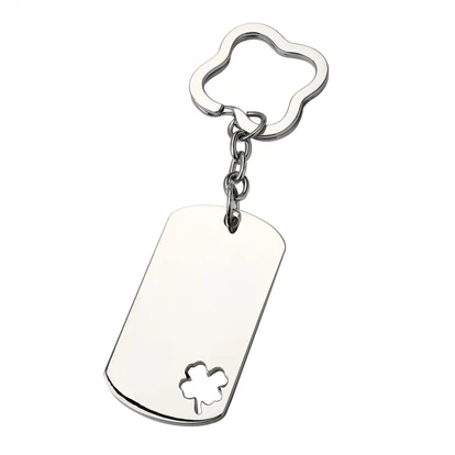 Lucky Clover ID Dog Tag Keyring