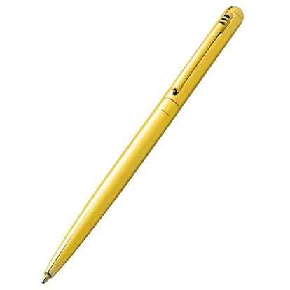 Slim Ballpoint Pen - Gold - with Soft Touch in Cube Aluminium Box