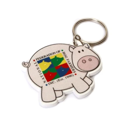 Pig Shaped  Keyring