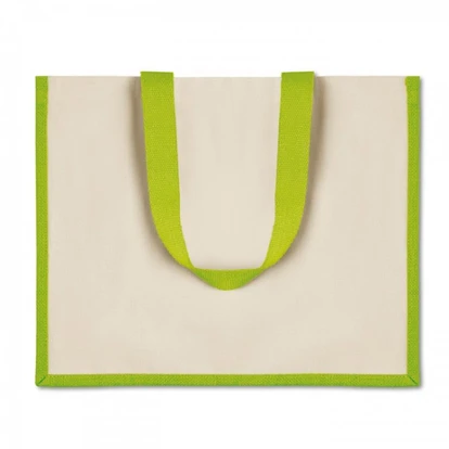 Jute & Canvas Shopping Bag