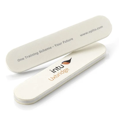 White Foam Backed Emery Board/Nail File 10cm