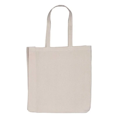 Natural 10oz Long Handled Canvas Shopper (Full Gusset)