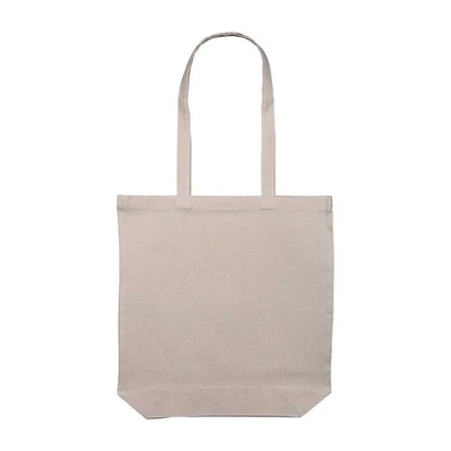 Natural 8oz Long Handled Canvas Shopper (Full Gusset)