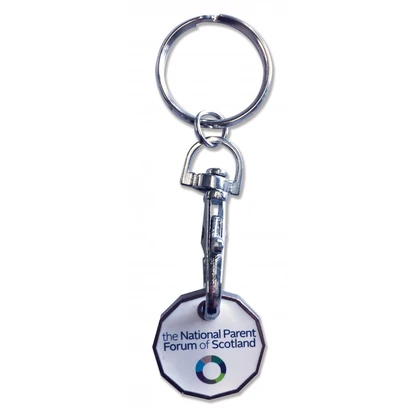 Trolley Coin Keyring - Printed - 1 Side