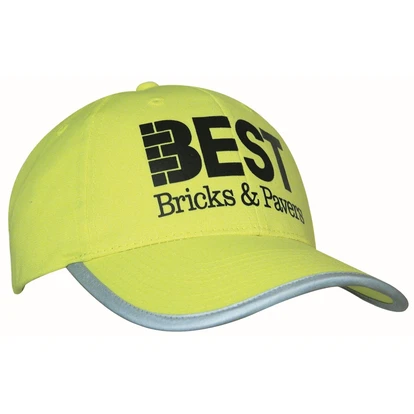 Luminescent Safety Cap with Reflective Trim